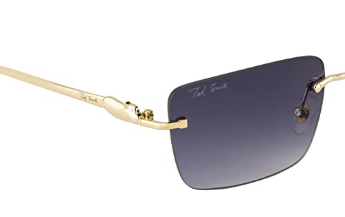 Image of Ted Smith Men's Women's UV Protection Metal Square Sunglasses
