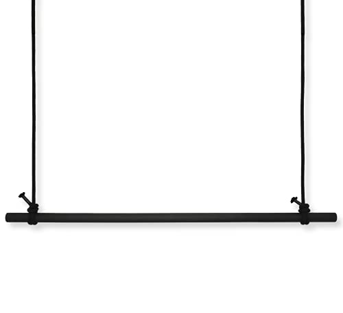 craftwerk 11 Hängegarderobe Holz 100 cm | Schwarz | hochwertiges Baumwoll...