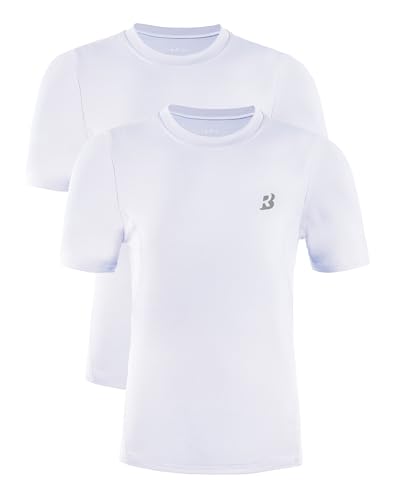 Roadbox Boys Compression Shirt, Youth Short Sleeve Undershirts for Basketball Baseball Soccer, Quick Dry Athletic Base Layer