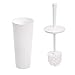 Amazon Basics Toilet Brush and Holder Set - 4-pack, White (Previously AmazonCommercial brand)