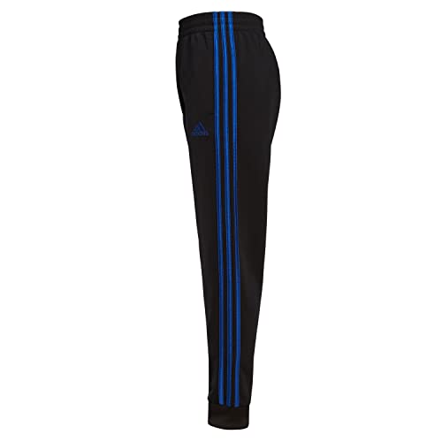 Adidas Boys' Iconic Tricot Jogger Pants, Black With Collegiate Royal, Large (14/16) #TOP1