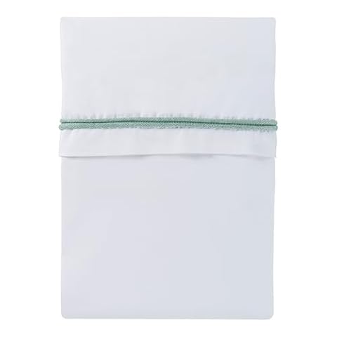 Baby's Only - Prześcieradło do łóżeczka z dzianinową wstążką - Mint/White - 80x100 cm