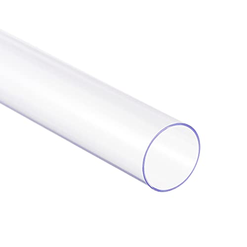 Image of uxcell Rigid Round Clear Tubing 20mm(3 /4'') ID x 21mm(13 /16'') OD x 1.64Ft Length Plastic Tube