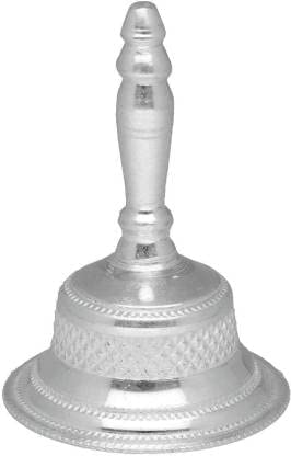 Image of Pure Silver Temple Design r Pooja Bell for Mandir | Perfect for Gifting & Religious Use (80% Purity) (30)