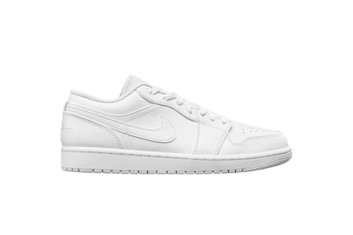 Jordan Mens Air Jordan 1 Low 553558 136 - Size 8 White/White-White