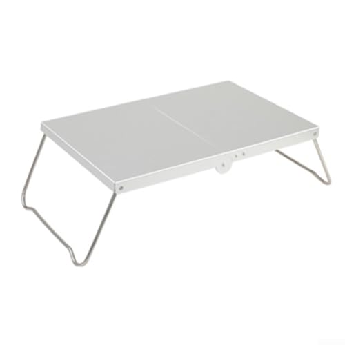 Table de réchaud de camping pliable en alliage d'aluminium, support léger et portable avec coins antidérapants pour la randonnée, le pique-nique, la plage, support compact pour batterie de cuisine en