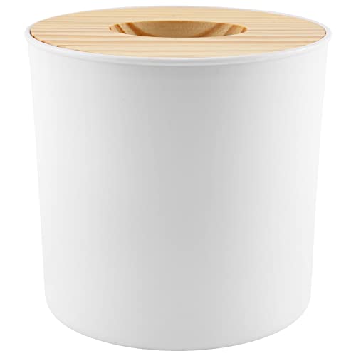 Lonrtesw Cubierta de Madera Rollo Redondo Papel Tisú Tubo de Tejido Hogar ExtraíBle Mini Caja de PañUelos de Madera