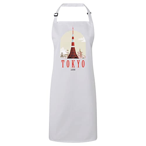 Tablier cuisine Tokyo Japon en coton pour passionné de culture nippone