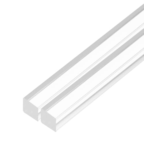 Image of MECCANIXITY 2pcs Acrylic Square Rods 5 /16 inchx14 inch Clear Acrylic 8mmx350mm