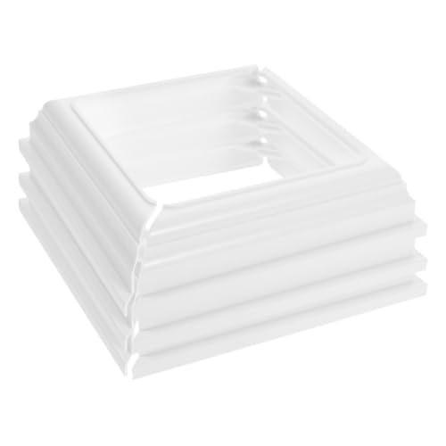 Cubiertas de base para poste en porche y jardín faldón de PVC BESPORTBLE 3 piezas