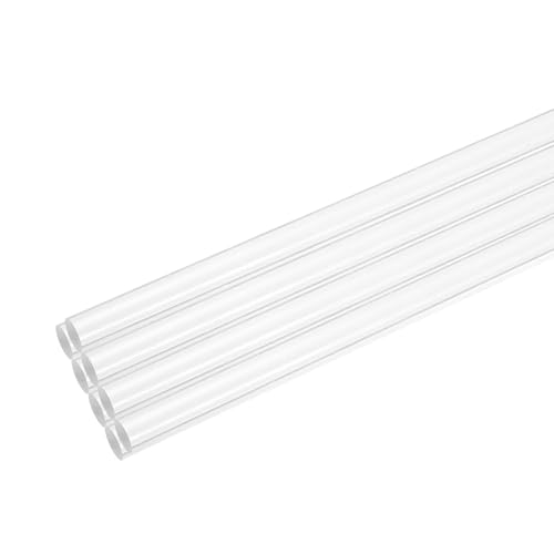 Image of MECCANIXITY 8pcs Acrylic Round Rods 1 /2 inch x 8 inch Clear Acrylic Dowel Rods Sticks Plastic Sticks Strip for DIY Crafts Lighting Gardening Decoration - 12mm x 200mm