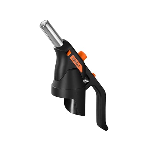 Dapetz ® Cannello da cucina con blocco di sicurezza e fiamma regolabile per dessert, crème brûlée, chef, saldatura artigianale (butano non incluso)