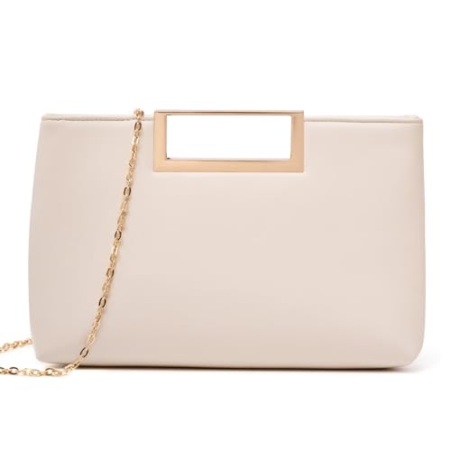 Image of DETARA Clutch Purses for Women Cut Out Handle Clutch PU Leather Evening Bag Elegant Purse for Women Formal Wedding Party
