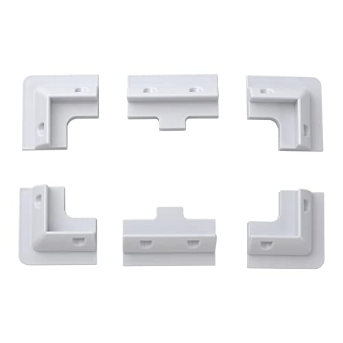Spartan Power Conjunto de 6 peças de suporte de painel solar livre de brocas ABS branco
