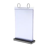 Gogogmee Soporte de Menú Vertical con Base Estable Expositor de Escritorio para Etiquetas y Carteles para Tiendas Supermercados y Exhibiciones