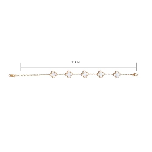 Image of Secret Stash Anti Tarnish Clover Bracelet for Women | Fancy Jewellery Gifts | Hand Band | Fashion Accessories for Girls | Minimal Jewelry Design | Ideal for Gifting | Gift for Diwali, Christmas, Marriage, Birthday