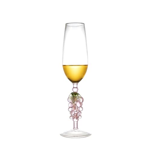 dP3sQ8mXjN flûte à champagne en plástico breloques de fête d Copa de champán cristal, copa uva con pie alto, juego 1, capacidad 8,42 oz for parejas que salen en Navidad