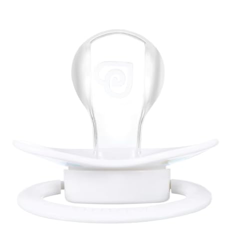 Image of Landofgenie Adult Sized Pacifier Large Handle Large Shield Cute Print Paci White