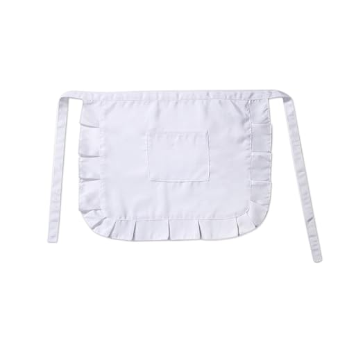 Tablier en Dentelle 1 Pièce, Demi-Tablier Réglable, Volants, pour Restaurant et Cuisine, Adapté à La Maison et Au Café