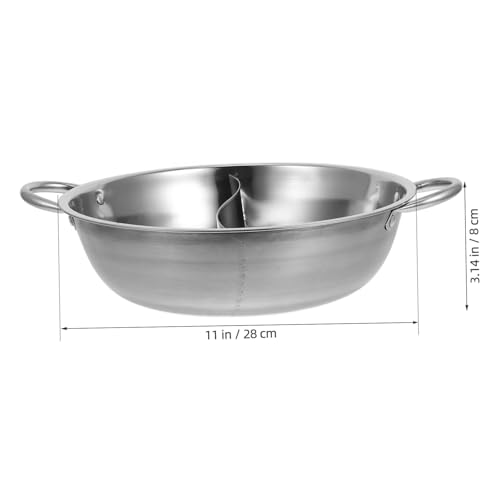 Marmite hot pot acier inoxydable à double compartiment induction