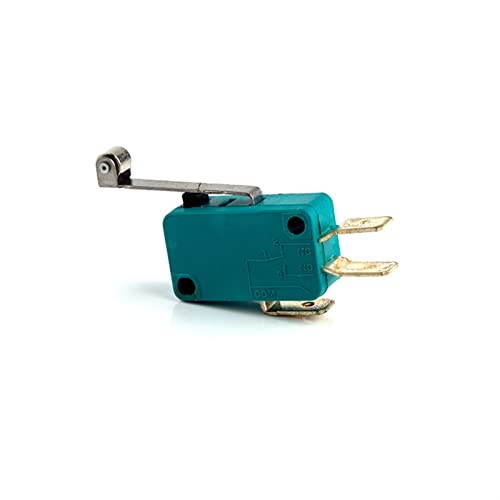 Interruptores industriales Microinterruptores de límite 16A 250V 125V NO + NC + COM 6.3 mm pines SPDT Micro interruptor 28 52 Palanca rodillo arco Interruptor táctil microinterruptor(Kw7-2)
