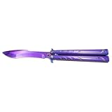 THIRD Navaja de Abanico, Hoja de Acero INOX de 10,6 cm, Mango de Acero INOX bañado en Titanio Magenta, K2817M