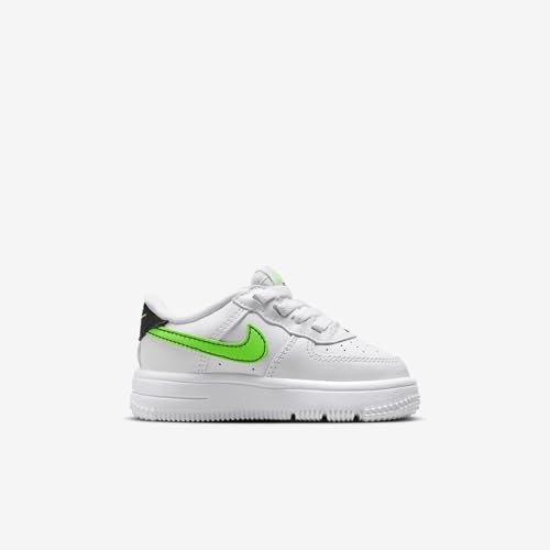 Nike Force 1 Low EasyOn Baby/Toddler Shoes (FN0236-106, White/Black/Green Strike) Size 53