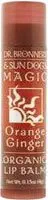 Dr. Bronner's Sun Dog's Organic Lip Balm Orange Ginger -- 0.15 oz