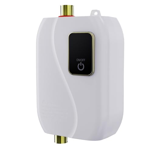 Akfldms Calentador de Agua Instantáneo para Cocina, Mini Calentador de Agua de Calentamiento Rápido para el Hogar, Apto para Caravanas, Cocinas y Baños, con Enchufe de la UE.