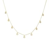 Collana: moissanite. Tipo di pietra: moissanite. Con certificato. La collana sottile si adatta facilmente al tuo stile: indossata da sola o in combinazione con altri gioielli in filigrana. Per un'eleganza semplice nella vita quotidiana e nelle occasioni speciali.