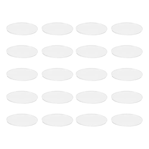 KOMBIUDA Lentes de Vidrio Transparente Curvos para Focos Mr16 Gu10 20 Piezas Cubierta de Iluminación Resistente a Altas Temperaturas para Interior y Exterior Pantalla de Cristal para