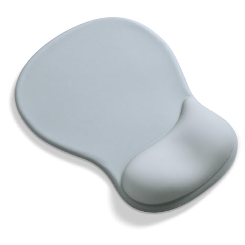 AOKSUNOVA Alfombrilla de ratón con reposamuñecas y cojín de gel ergonómico de gel, color azul ahumado