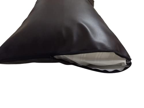 Rexine Pillow Cover 18"x27" (Qty 1) Coffee Color, Pillow Protector.-image-23