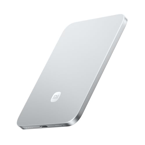 Xiaomi Ultrathin Magnetic Power Bank 5000mAh 15W MagSafe-kompatible Powerbank für iPhone ultraschlank leicht kabelloses Laden für iPhone 17/16/15/14/13/12 Gletscher Silber