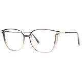 Zeelool TR90 Cat Eye Glasses Blue Light Blocking Glasses Computer Eyewear for Women JGT548130-09B Crystal Tortoise