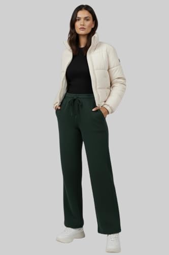 Image of CUPID Women Winter Wear Warm Fluffy Fleece Track Pants,Straight Fit Cozy Cotton Lowers with Drawstring n Pockets,Lounge,Gym,Jogging,Travel