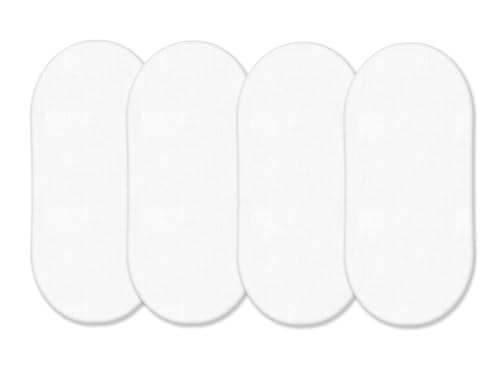 4 x Moses Basket Fitted Sheets (75 x 35 cm) | Ultra Soft Oeko-Tex Standard 100 Certified | Antiallergic & Breathable Moses Basket Sheets (White 75 x 35 cm)