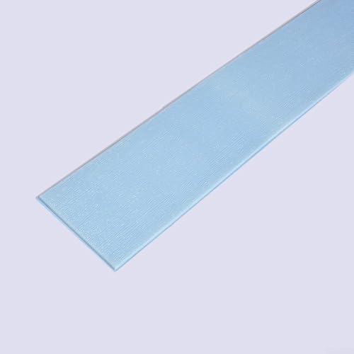 Adhesivo autoadhesivo para zócalo de 70 x 11 cm, PVC, decoración de pared, impermeable, simple, para cocina, baño, sala de estar, renovación, 1 paquete, blanco (azul claro)