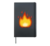 Bold Fire Flame Smokin' Flame Fire Fiery Hardcover Journal, Black