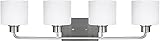 Sea Gull Lighting 4428804-962 Canfield Four-Light Wall / Bath Vanity Style Lights, Brushed Nickel