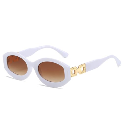 Lunettes de soleil ovales de luxe MUTYNE monture métal évider finitions mode