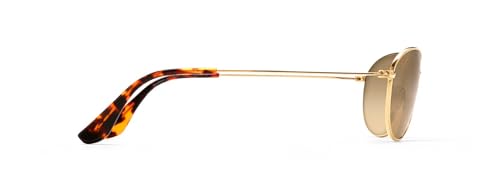 Maui Jim Men's and Women's Baby Beach Polarized Aviator Sunglasses, Gold/HCL® Bronze, Small3