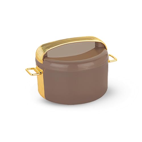 Image of WARMEO Majestic Inner Stainless Steel Casserole 2100ml Brown | PU Insulated | BPA Free | Food Grade | Easy to Carry | Easy to Store | Chapati | Roti | Curd Maker
