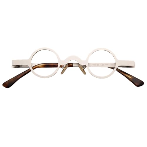 Monture de lunettes rétro ronde en métal pour homme au style vintage quotidien