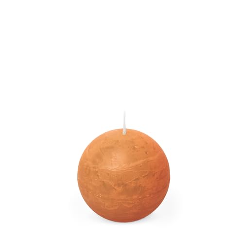 Spaas Rustikale Kugelkerze 80 mm 24St. - orange