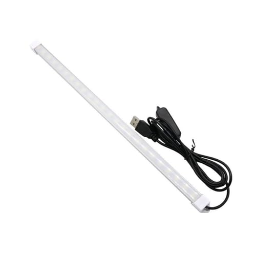 wenwendianzi Barra de luz LED USB de 10CM, 20CM, 35CM, 40CM, 50CM, 5V, SMD 5630, Tira rígida de luz Dura con Interruptor de Encendido/Apagado, luz for Armario de Cocina(Warm White,10CM Milky Cover)