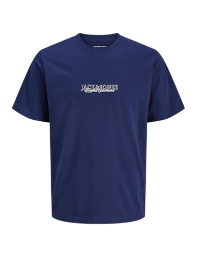 JACK & JONES Jorbleecker Minimal Tee SS Crew Neck, Ocean Cavern, XL