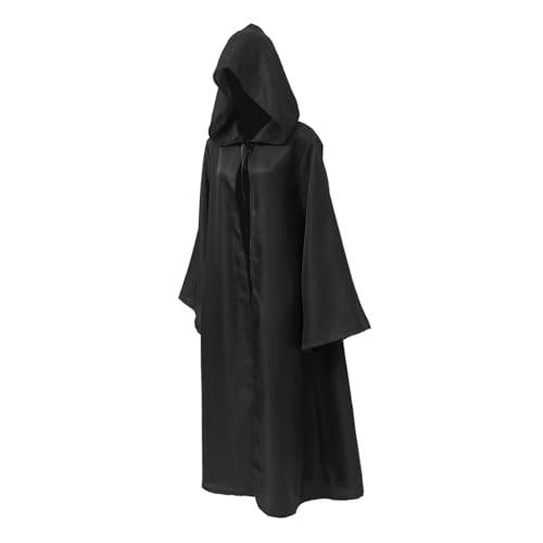 Cape à capuchon d'Halloween unisexe pour costume de vampire adulte