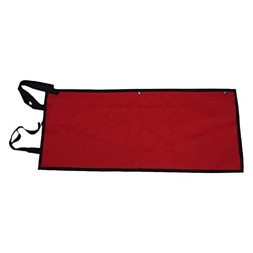 Wrench & Tool Roll Up Sae Pouch Organizer Bag 32 Pocket Handmade Waterproof Pvc Laminated Ballistic Polyester Canvas For Craftsman Portable Tool Bag Easy Grip - Red/Black #TOP5