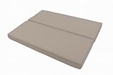 Nesturialia Outdoor Rattan Daybed Water-Resistant Cushion Replacement 2-Pack, 59' x 23.5' x 2' Supportive Foam Pads for Patio Wicker Sunbed, Porch, Garden, Poolside, Balcony (Light Gray)